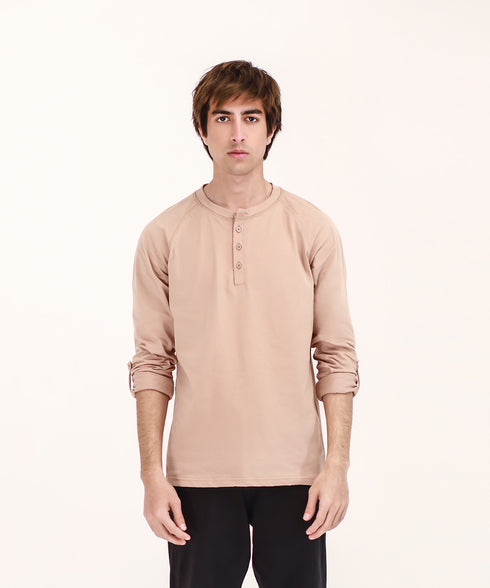 Men's Long Sleeve Henley Shirt
